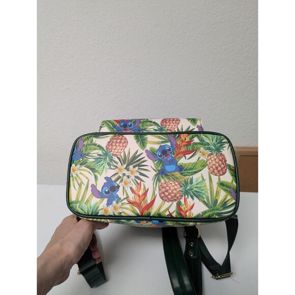 Disney Loungefly Lilo & Stitch Hawaiian Pineapple All Over Print Mini Backpack